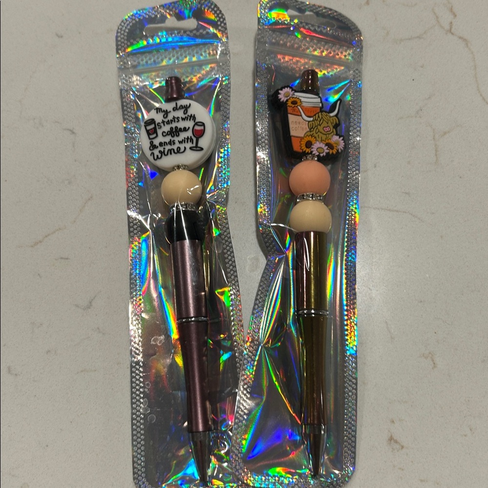 2 Beaded Pens